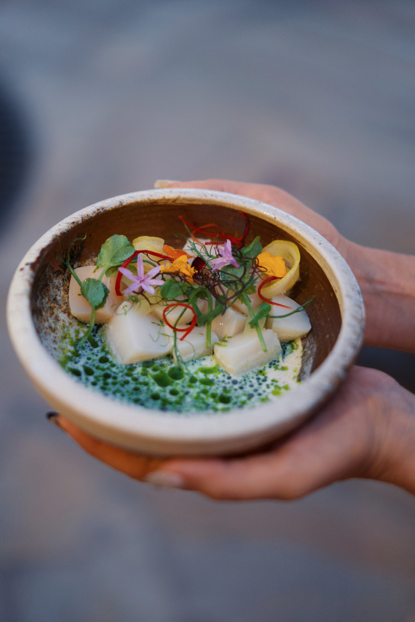 Azure Restaurant, scallop dish