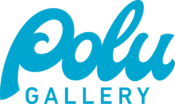 Polu Gallery logo in blue