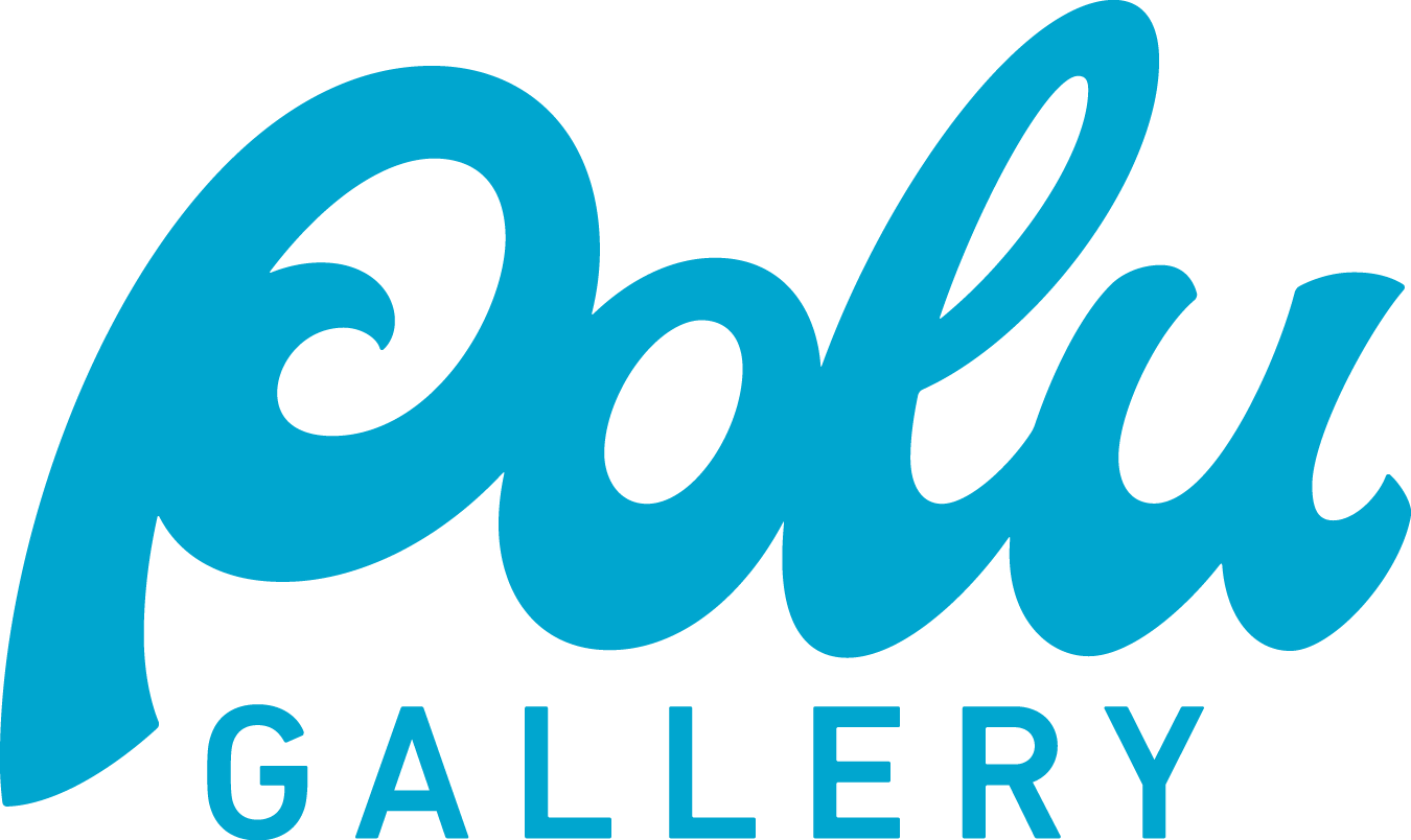 Polu Gallery logo in blue