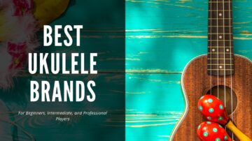 best ukulele brands header - photo of an ukulele on a blue wooden background