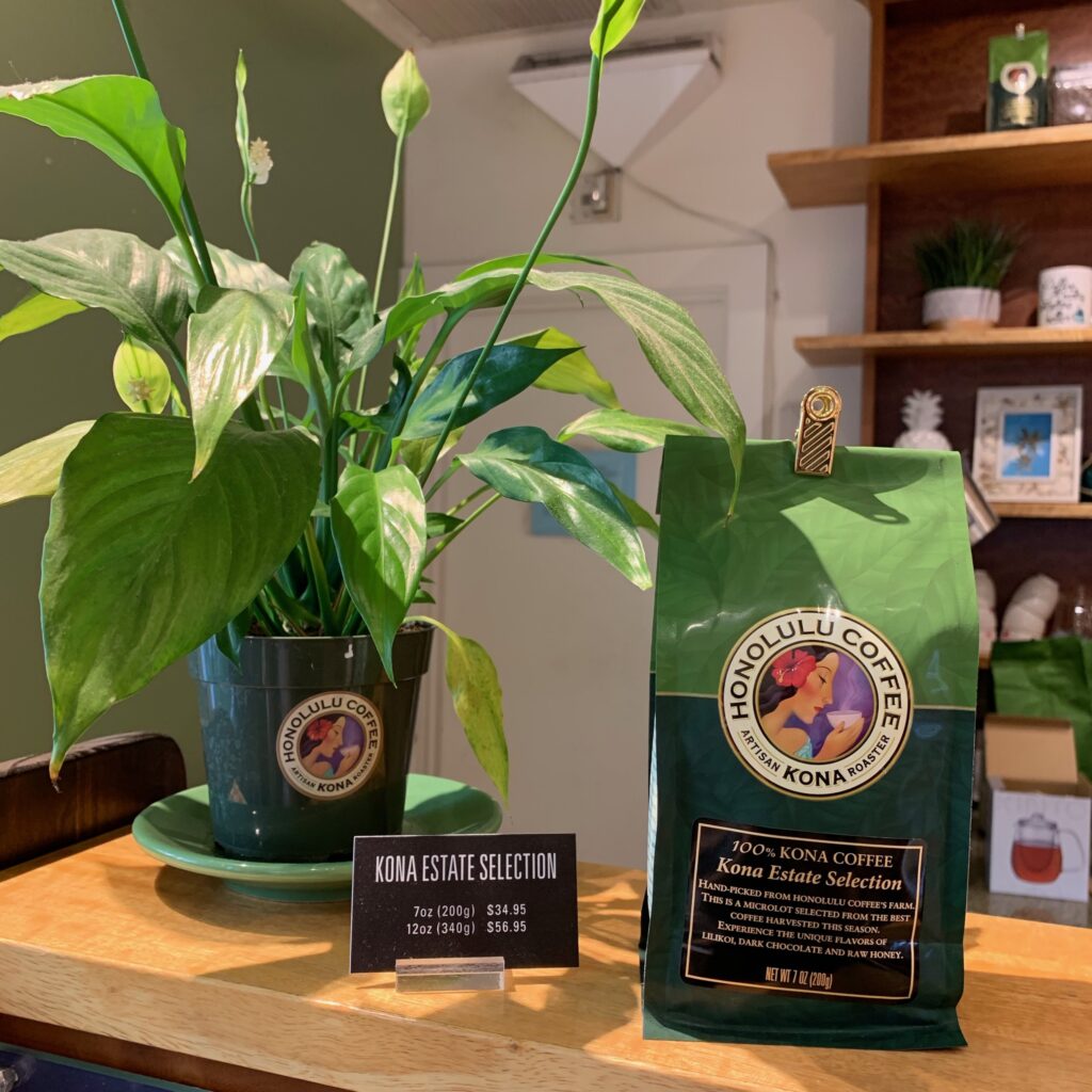 bag of 100% Kona Estate Selection Kona Coffee by Honolulu Coffee