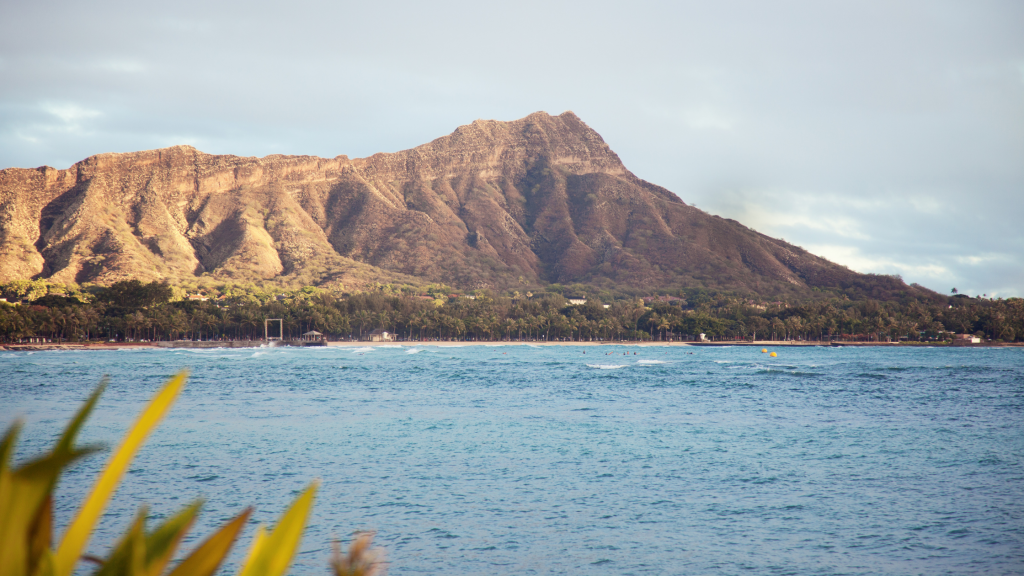 view of diamond head from the Sheraton Waikiki