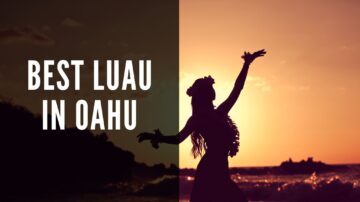 best luau in Oahu, hula dancer silhouette at sunset