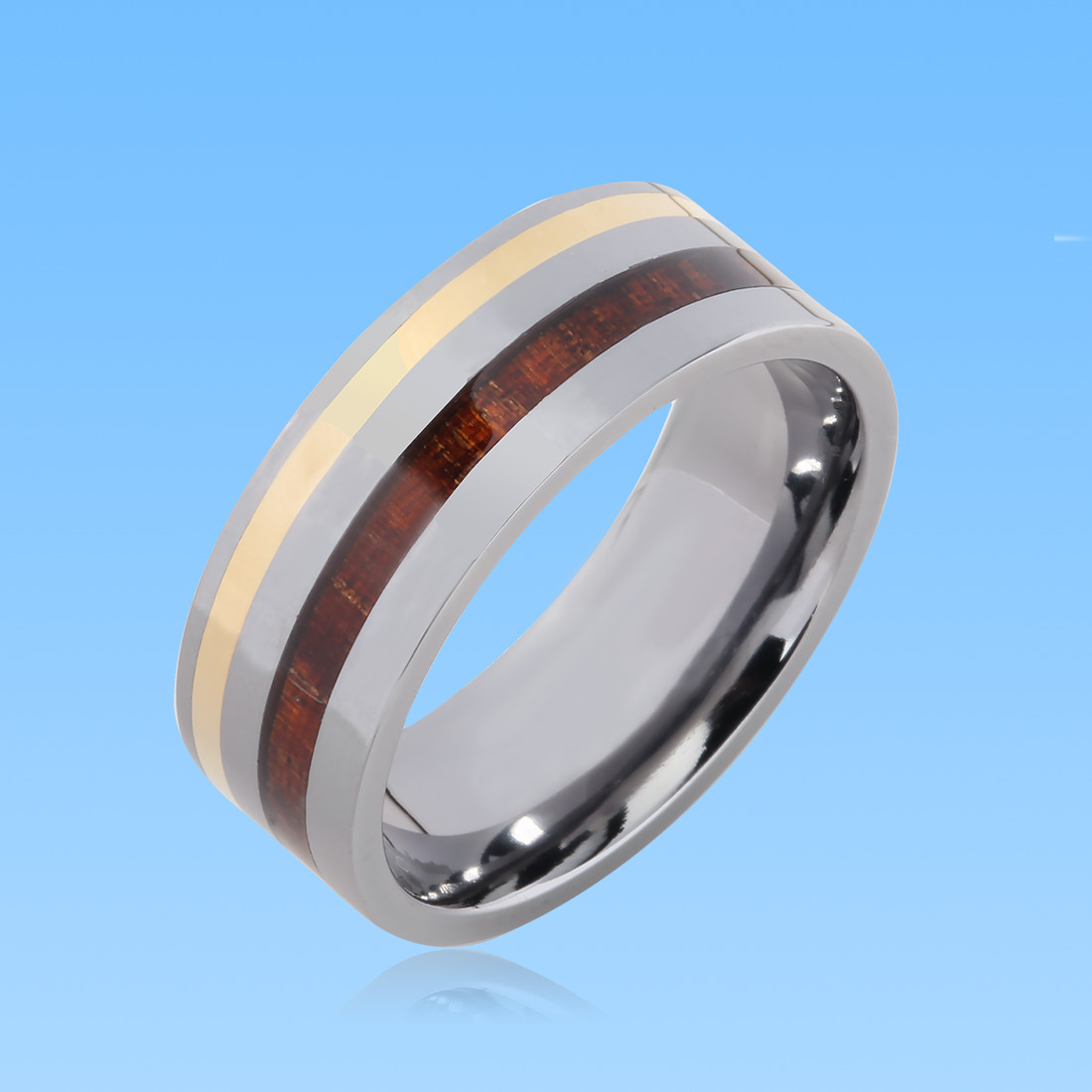 Akela Jewelry, Tantalum and Koa Wood ring